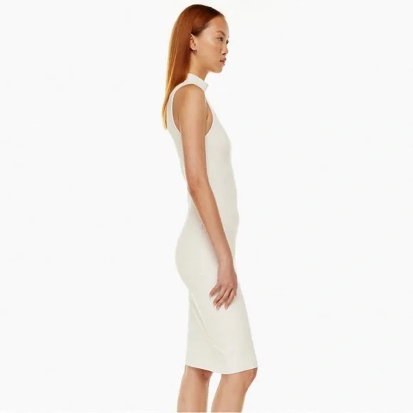 Aritzia Ivory Sleeveless Midi Dress - Picture 3 of 8